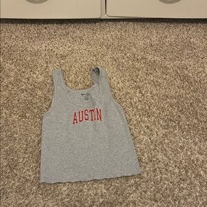 Brandy Melville Gray Tank Top with Red Print